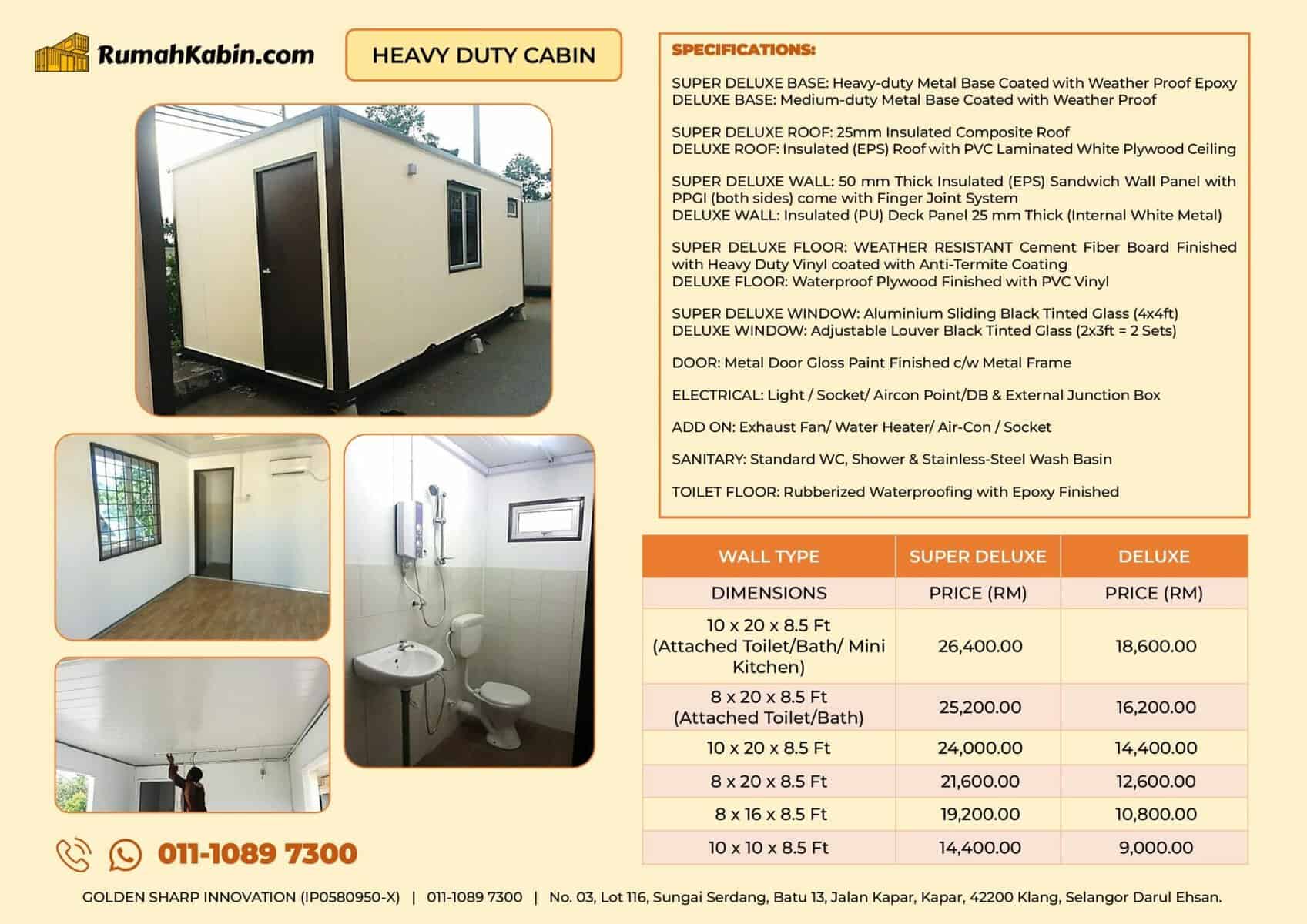 Heavy Duty Cabin RumahKabin.com